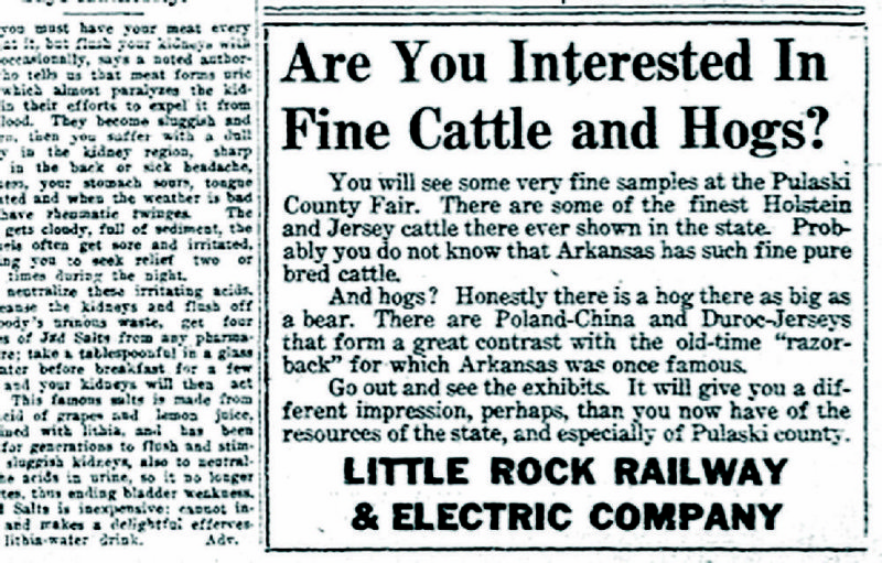 Ad from the Oct. 19, 1916. Arkansas Gazette 