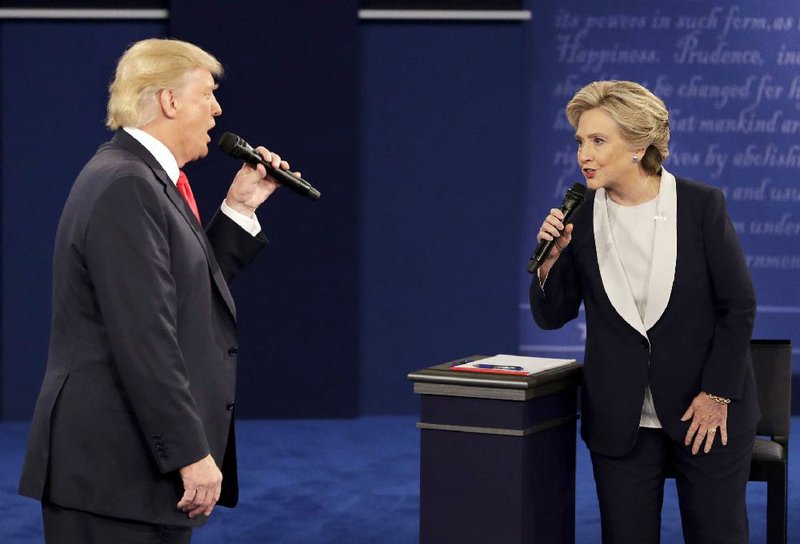 Donald Trump and Hillary Clinton trade barbs during the second presidential debate Oct. 9. The third, and final, candidate face-off takes place at 8 p.m. Wednesday on all the usual outlets.