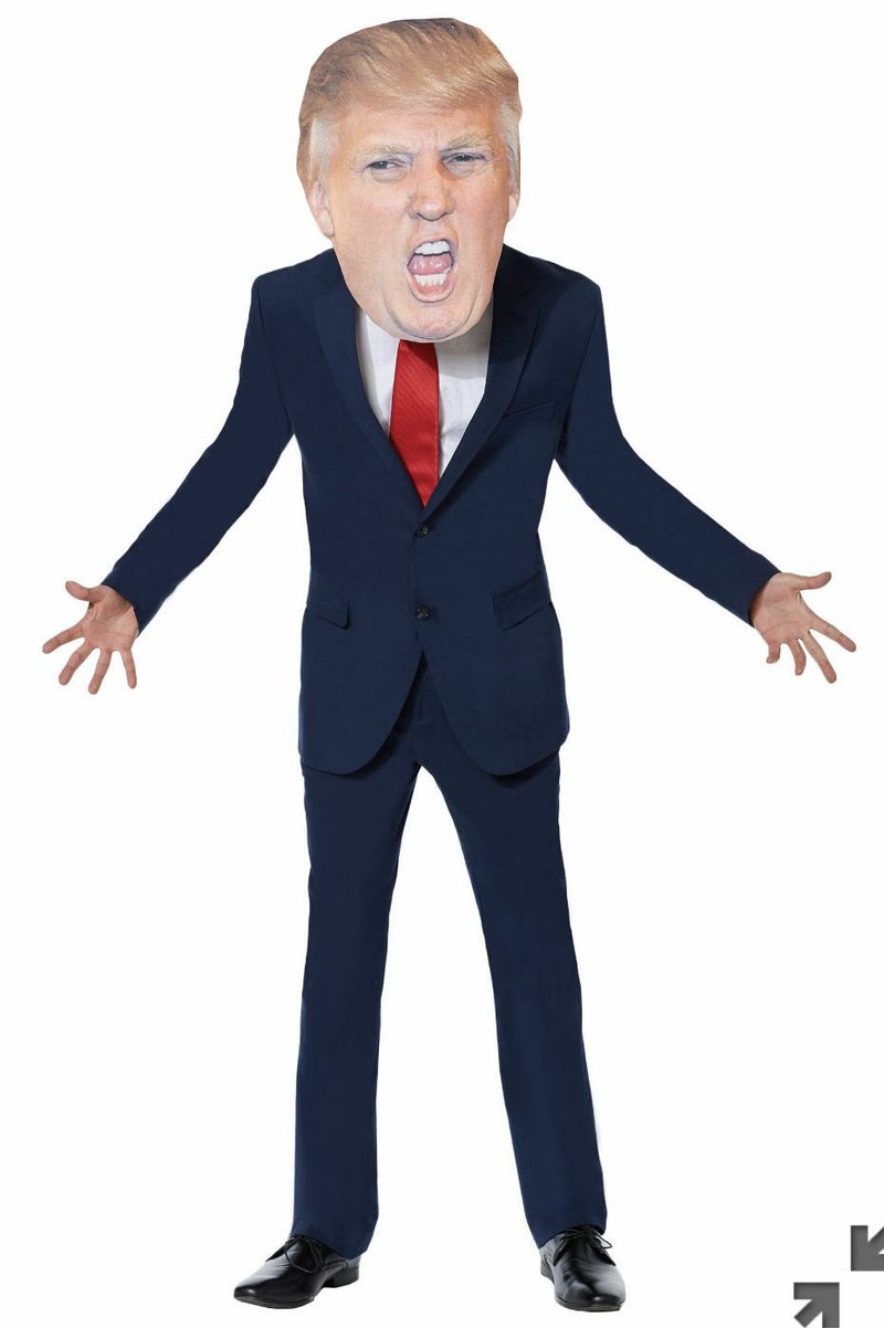 The “Cry Baby Trump” mask is a big seller at Spirit Halloween this season.