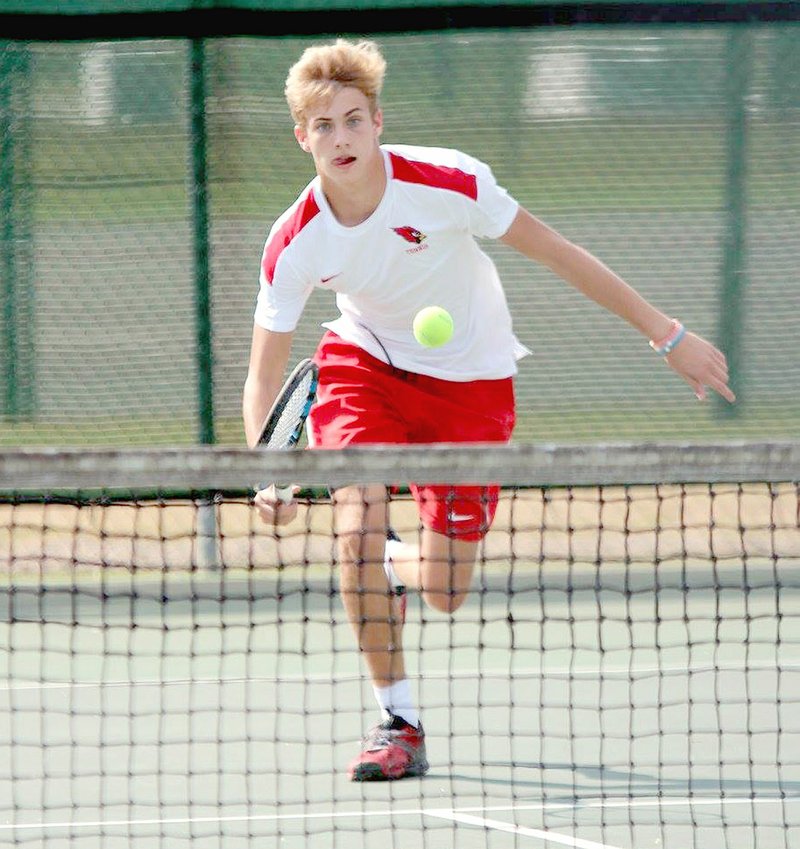 Photo courtesy of Pam Jowers Farmington senior Peyton Maxwell finished third in the district tennis tournament and qualified for the State 5A tennis tournament.