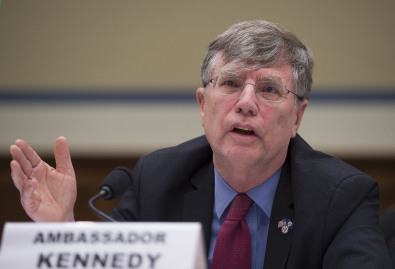 In this Sept. 8, 2016 file photo, Undersecretary of State for Management Patrick Kennedy testifies on Capitol Hill in Washington.