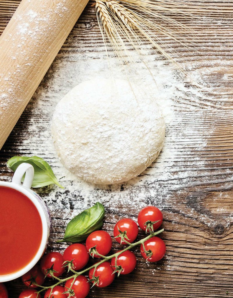 Start with delicious homemade pizza dough, which can be made a day ahead and stored in the refrigerator.