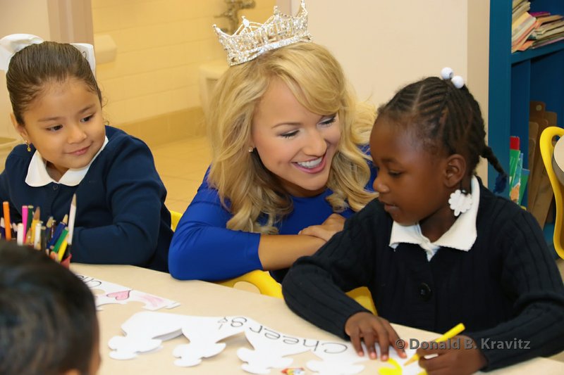 Meeting kids is the best part of Savvy Shields’ job as Miss America, she says. To help her remember her whirlwind schedule, she’s keeping a journal, she says, a moment of quiet in her busy days.