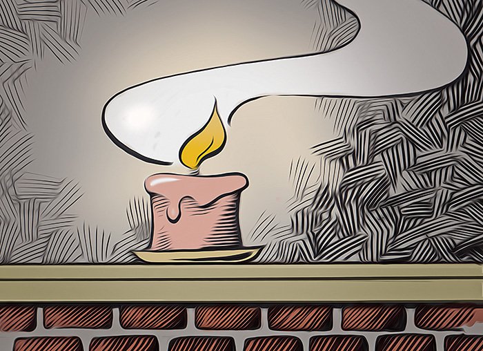 Arkansas Democrat-Gazette Candle Illustration 
