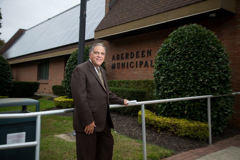 Fred Tagliarini, mayor of Aberdeen Township, stands in front of the Aberdeen Municipal Building in New Jersey on Oct. 20, 2016. 