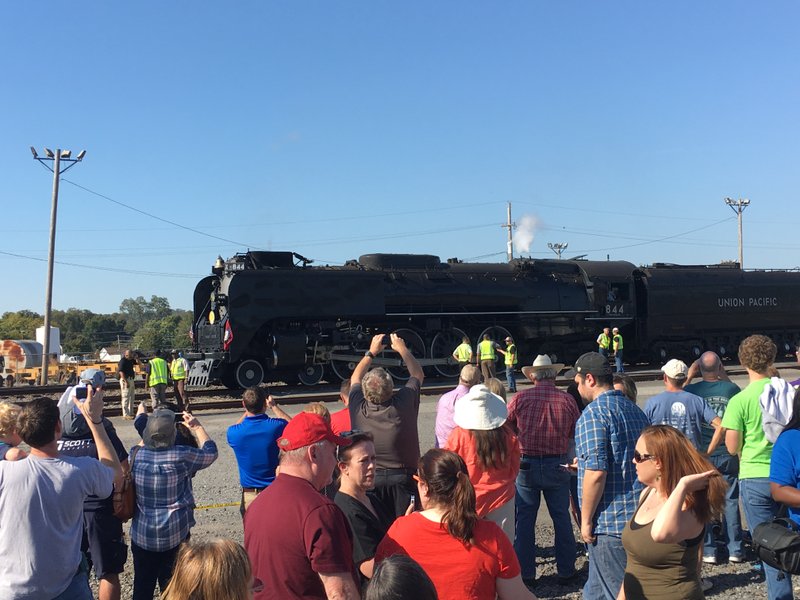 Union Pacific's No. 844 steam locomotive arrived in North Little Rock Monday afternoon.