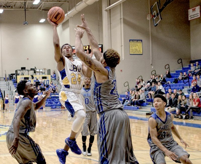 Photo courtesy of JBU Sports Information Sophomore Brandon Joseph and the John Brown University men&#8217;s basketball team start their season Saturday with the annual Toilet Paper Game at 7 p.m. in Bill George Arena.