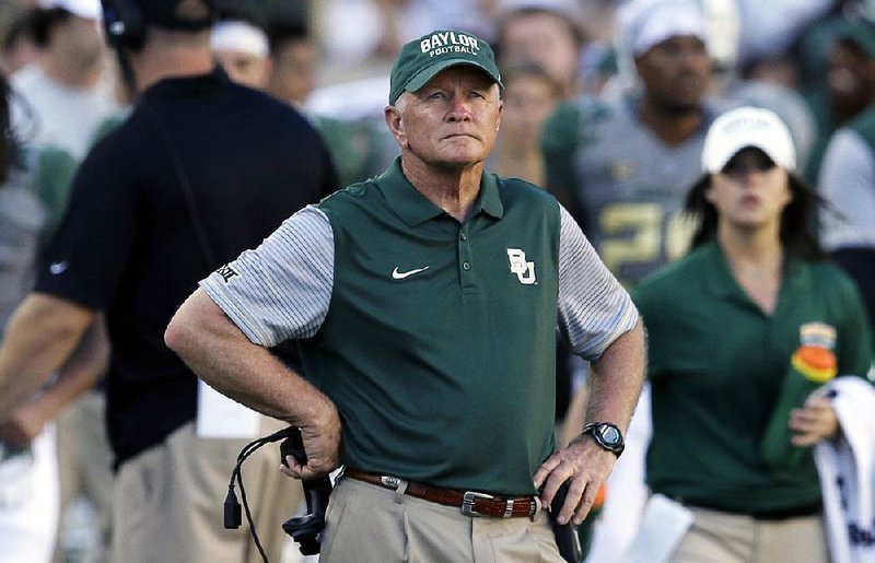 Acting Baylor coach Jim Grobe has one of two undefeated teams in the Big 12 Conference (West Virginia is the other) that meet the final week of the season for what they hope is a championship game. But the Bears and Mountaineers face some tough games before then.
