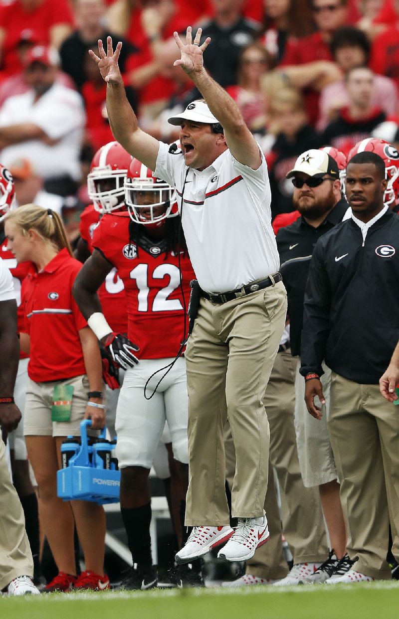 Georgia Coach Kirby Smart is hoping to get the Bulldogs back on track after losing three of their past four games, including a 17-16 loss before the bye week to Vanderbilt.