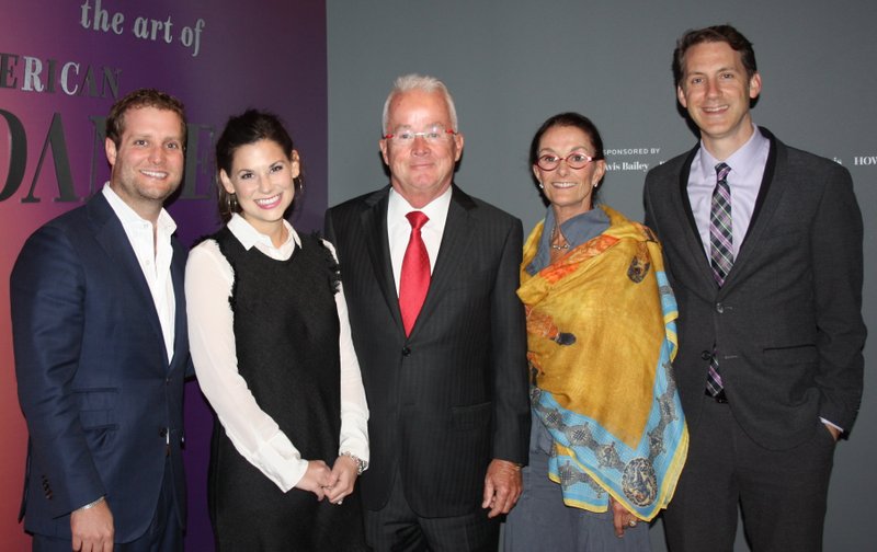 Ben and Molly Blakeman (from left), Don and Lynn Blakeman and Rod Bigelow, Crystal Bridges Museum of American Art executive director, gather at the sponsor’s preview of “The Art of American Dance” on Oct. 20 at
the museum in Bentonville.