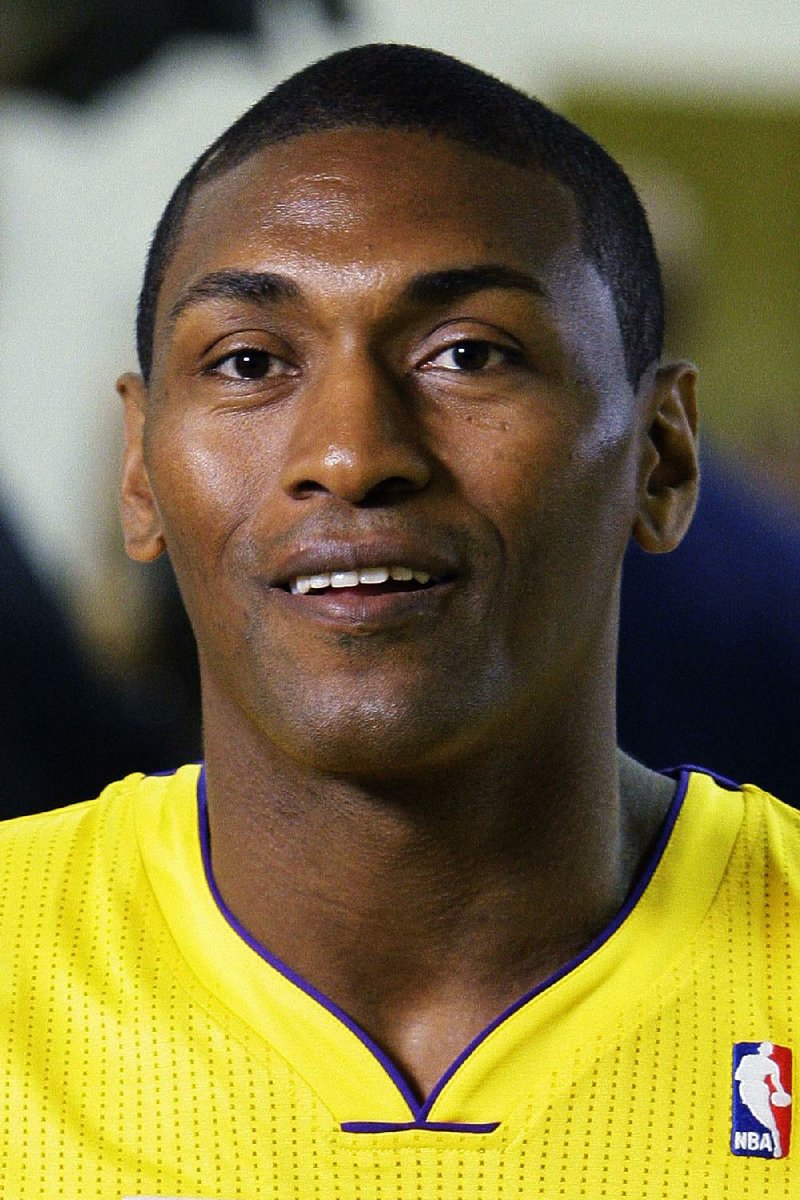 This a headshot of basketball player Metta World Peace. 