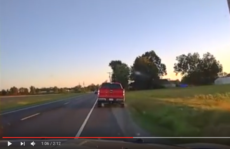 This screenshot from dash-cam video shows a traffic stop involving the Brinkley chief of police.