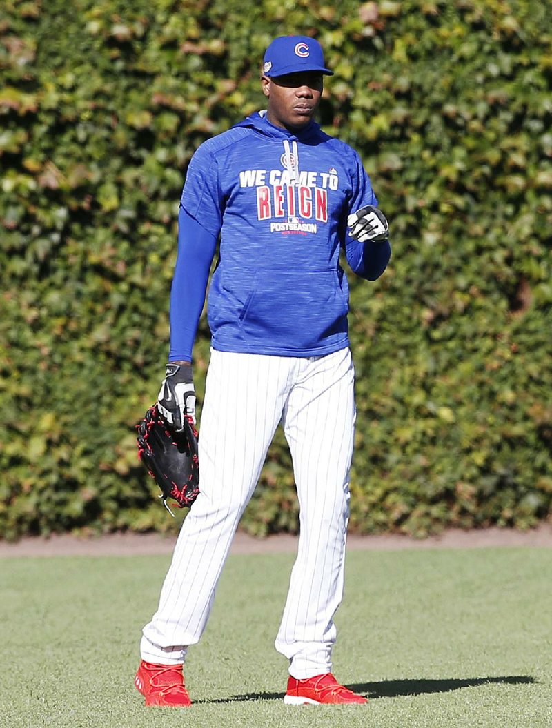 More than $31,000 was donated to the Domestic Violence Legal Clinic in Chicago in what originally began as
a protest to the Chicago Cubs trade to acquire Aroldis Chapman (above), who served a 30-game suspension
after a domestic violence accusation.