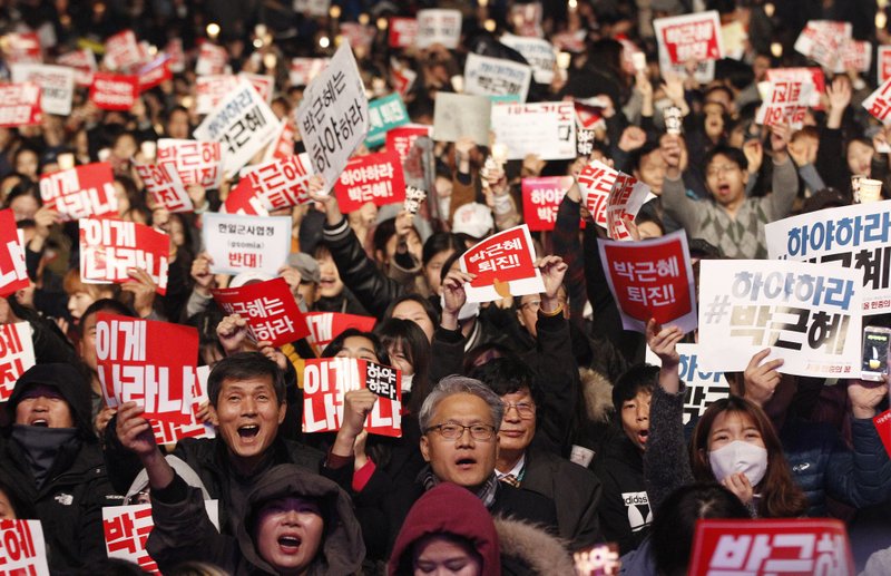 Thousands Of Protesters Demand That South Korea's President Quit