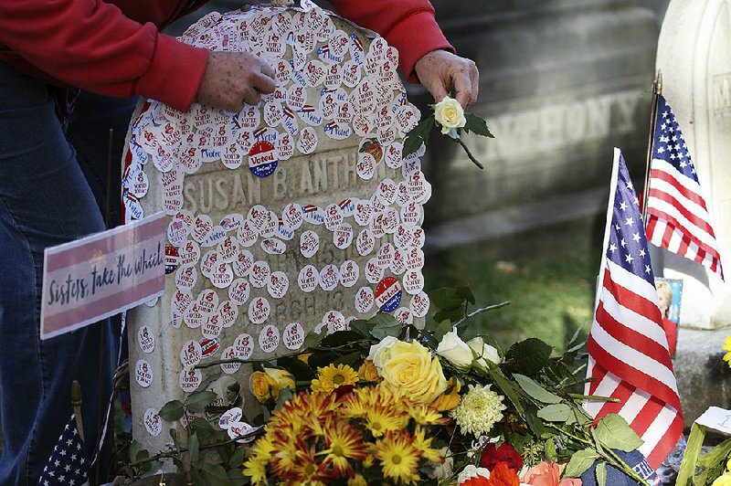 All Day, Susan B. Anthony's Grave Collects 'I Voted' Tags