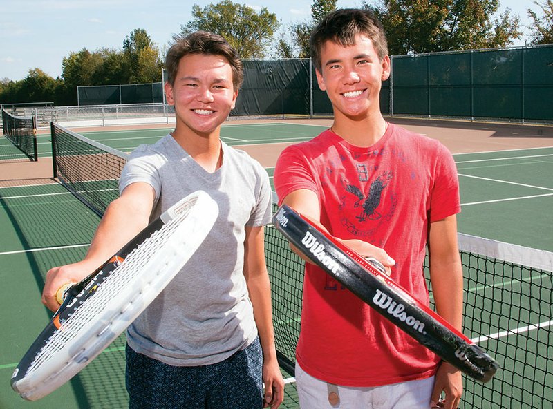 Twins Nathan, left, and Kyle Hudson, 16, have had success on the Pottsville boys tennis team, which won the state Class 4A State Championship in October. The brothers were the state Class 4A doubles champions in 2014, and Kyle won the state title in the singles competition in 2015 after Nathan tore his ACL. Nathan, who had heart surgery in March, won the state doubles title with Ethan Aylesworth this year.