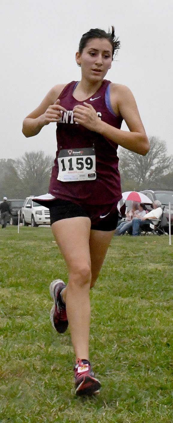 Bud Sullins/Special to the Herald-Leader Siloam Springs senior Jasmine Guillen finished sixth overall last Thursday at the 6A-West Conference Meet held at the Simmons Course in Siloam Springs.