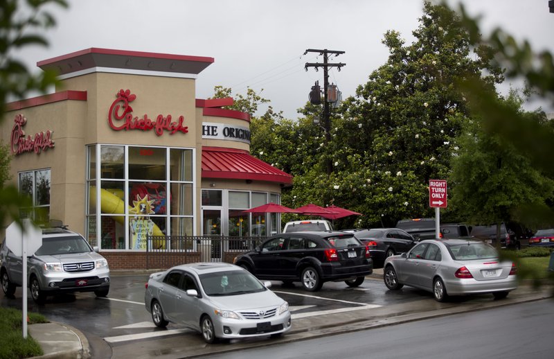 FILE — The Chick-fil-A across from Park Plaza Mall in Little Rock. A new location of the popular fast food chain is expected to open in Maumelle.