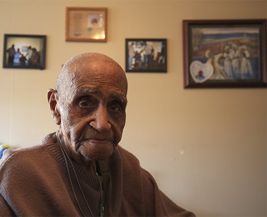 Arkansas Democrat-Gazette/Staton Breidenthal OLDEST VET: Ben Haymon, who served in the Army, is the oldest known veteran in Arkansas. He turned 107 on Tuesday.
