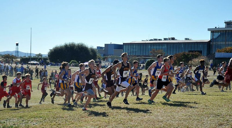 The 6A boys begin the state cross country race Saturday at Oaklawn Park in Hot Springs.