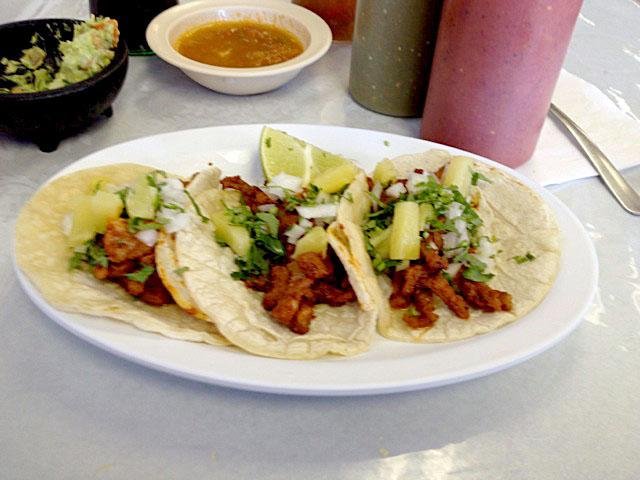 Taqueria el Palenque serves authentic tacos al pastor on Rodney Parham Road.