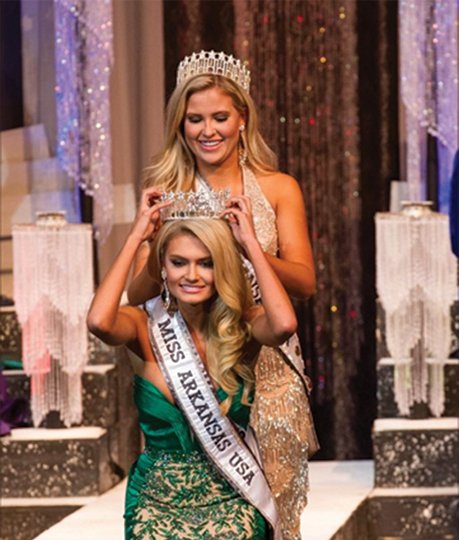 Submitted photo WINNER: Arynn Johnsonm, of Hot Springs, was recently crowned Miss Arkansas USA.