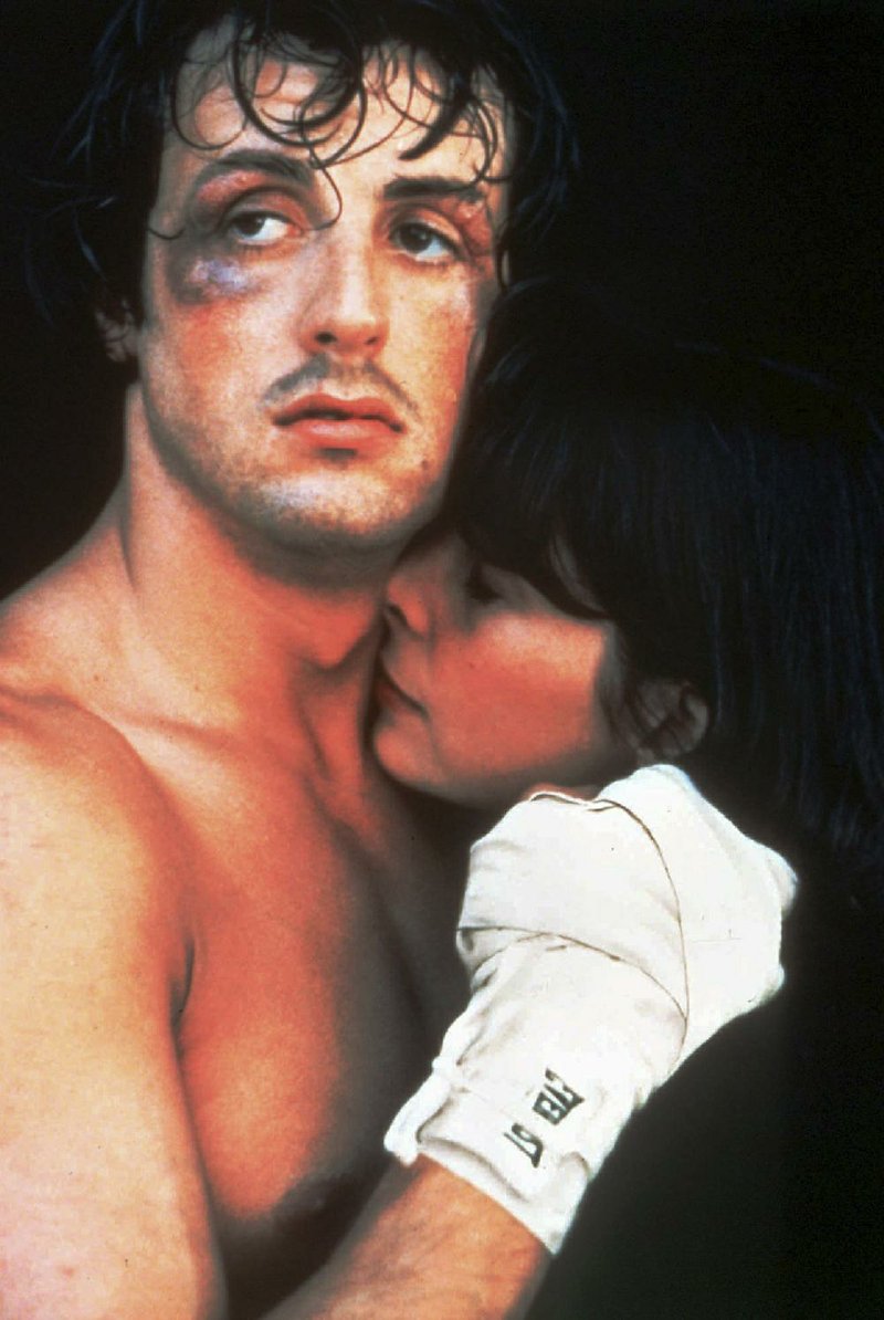 Actor and screenwriter Sylvester Stallone embraces actress Talia Shire in a scene from the 1976 movie Rocky.
Today is the 40th anniversary of the Oscar-winning movie, and it’s still as popular today as it was then.