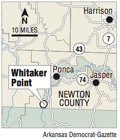 A map showing the location of Whitaker Point
