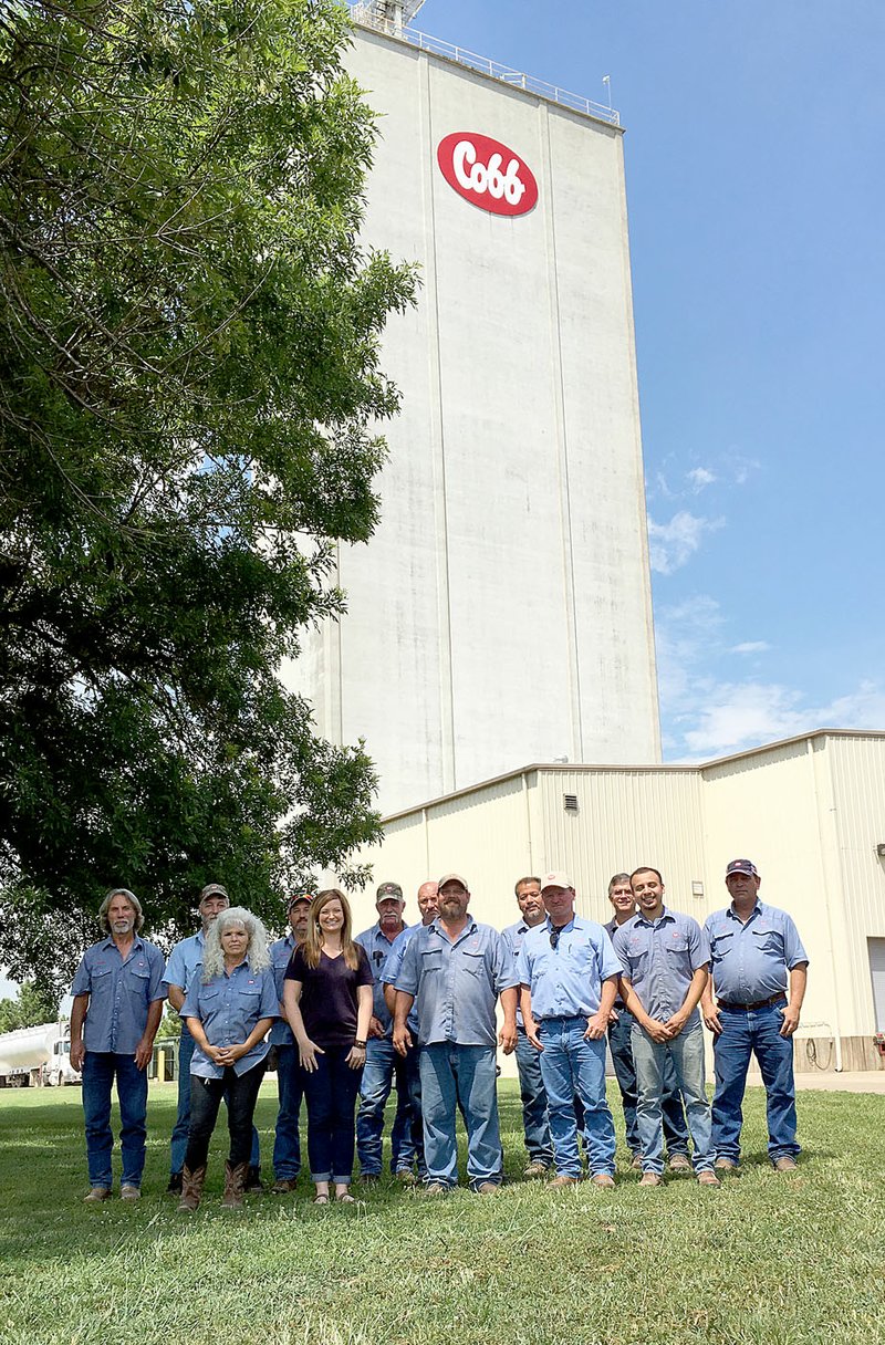 Photo submitted Cobb-Vantress Inc., Siloam Springs Feed Mill recently received the Twelve Years Accumulative Safety Award from the Arkansas Department of Labor. Twelve employees accumulated 12 years without a lost day away from work due to a work-related injury or illness, between July 7, 2004, and July 7, 2016. Pictured are award winners (from front left) Bonnie Allen, Somer Simmons, Troy Farman, Joey Jones, Alexis Hernandez, John Sappington, (back left) John Harris, Bill Mason, Gerald Fain, Stan Cash, James Billings, Richard Sixkiller and Chuck Lowry. Not pictured was Chuck Farmer.