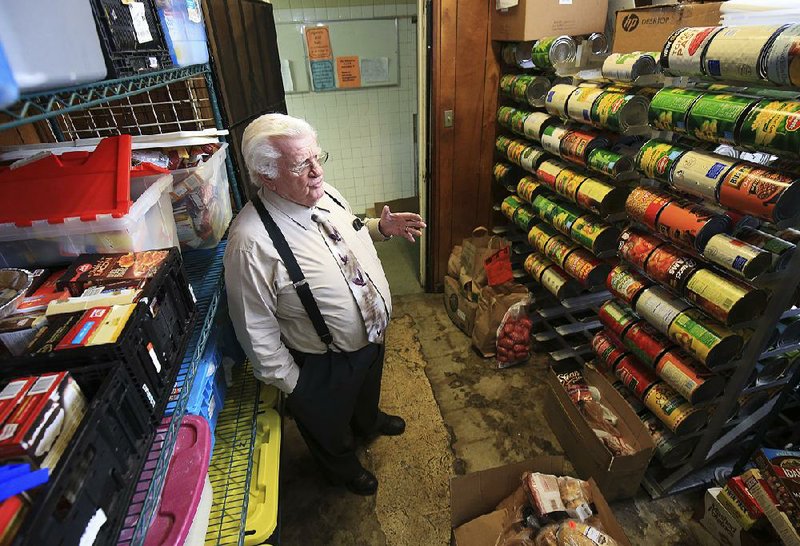 Pastor William Holloway said Wednesday at the Little Rock Compassion Center that more food is needed for the daily meals and holiday food boxes the center provides for needy people. “It goes fast,” he said.