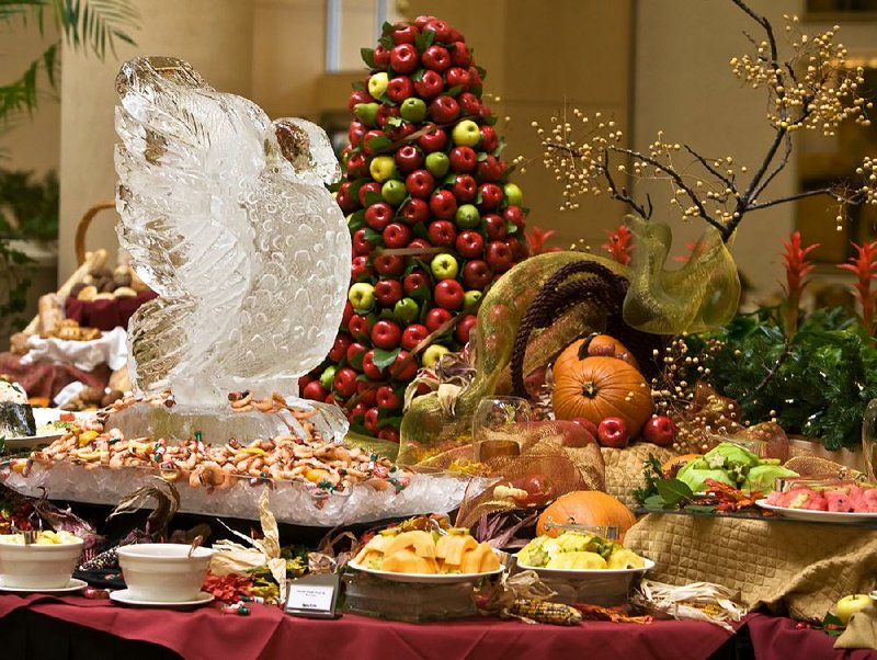Several area hotels will be serving multi-station Thanksgiving brunches today.