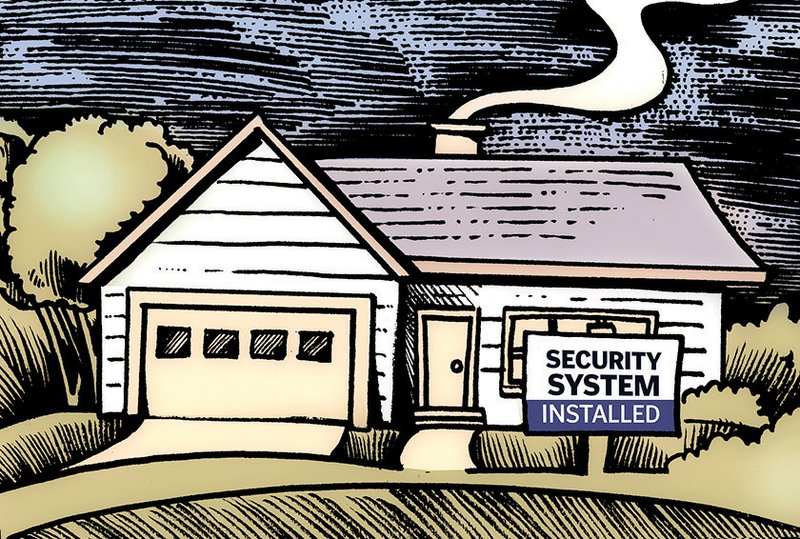 Arkansas Democrat-Gazette home security illustration.