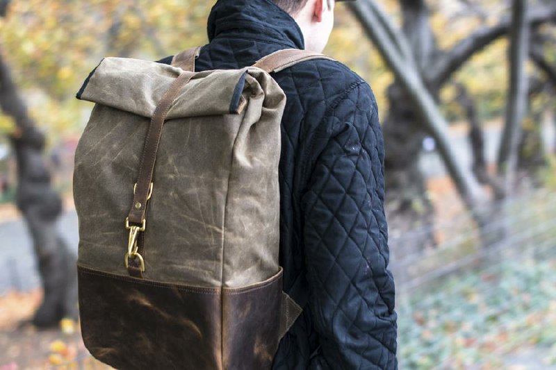 This roll-top pack by d’emploi is a travel equipment “must have,” according to industry expert Dylan Thuras.