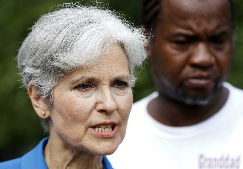 Green Party presidential candidate Jill Stein speaks during a news conference at South Austin neighborhood Thursday, Sept. 8, 2016, in Chicago. 