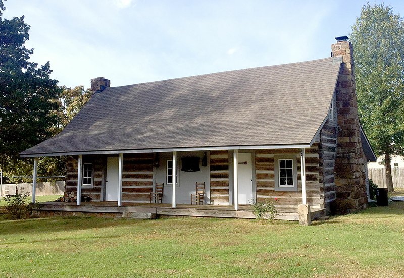 Photo submitted An 1800s cabin, relocated from the Butterfield Stagecoach trail near Strickler, will be open for tours on the VanDyck property. The annual bake sale will take place inside the cabin and refreshments will be served.