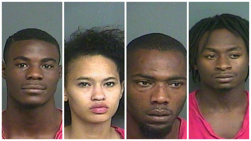 Kevonte Smith, 19, Kiona Easter, 18, Phillip Cornelius, 25, and Rodrick Vann,19, were arrested in connection to a string of November robberies in Texarkana. Master Leal Jr., 22, was also arrested, police said, but is not pictured.