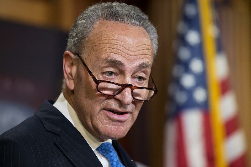 In this June 23, 2016 file photo, Sen. Charles Schumer, D-N.Y. speaks during a news conference on Capitol Hill in Washington. 