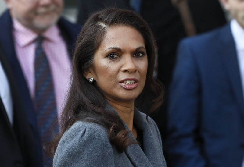 Gina Miller, a founder of investment management group SCM Private, arrives at The Supreme Court in London, Monday, Dec. 5, 2016.