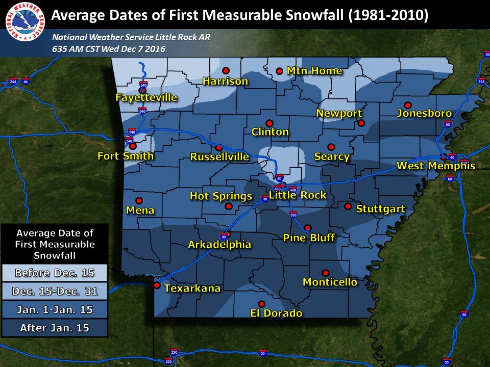 Snow possible across parts of Arkansas on Wednesday night into Thursday