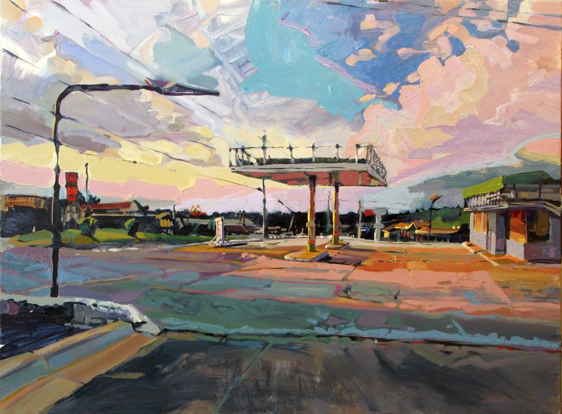 Urban and contemporary settings around Fort Smith like this “Evelyn Hills Study 2” painted by UAFS student Kenneth Lee Davis will be on display in the Smith-Pendergraft Campus Center at UAFS through Jan. 3.