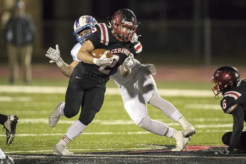 Pea Ridge running back Zaine Holley is averaging 105.6 yards rushing per game for the Blackhawks, who will be looking to win their first state championship tonight against Warren.