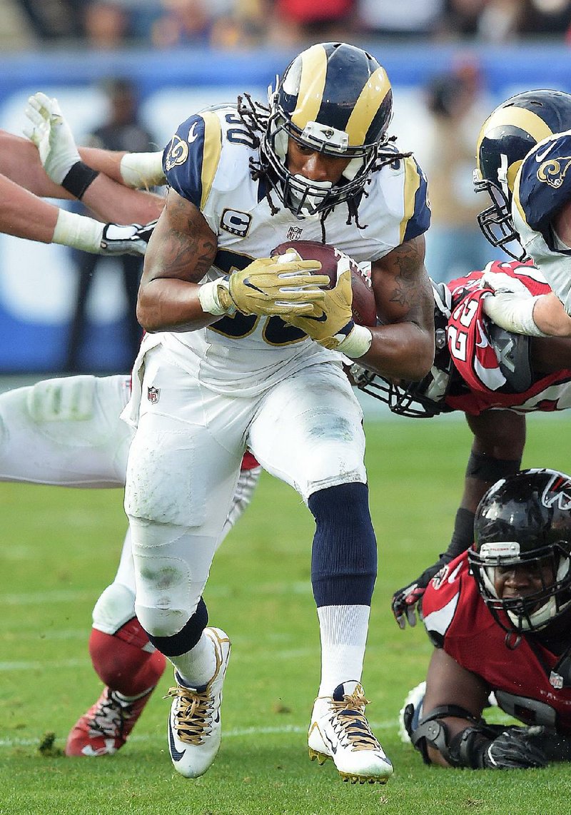 Los Angeles Rams running back Todd Gurley (30) is having a lousy season, and he is hearing about it on Twitter
from fantasy league owners, who are disappointed in his production.