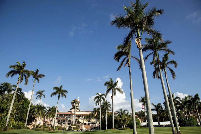 Mar-a-Lago resort, where President-elect Donald Trump is holding meetings, in Palm Beach, Fla., Monday, Dec. 19, 2016. 