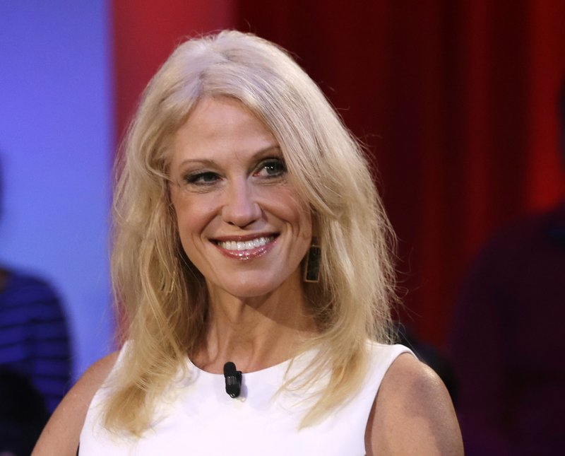 In this Dec. 1, 2016 photo, Kellyanne Conway, Trump-Pence campaign manager, is shown prior to a forum at Harvard University's Kennedy School of Government in Cambridge, Mass. Conway is headed to the White House, where she'll serve as counselor to the president. The announcement was made by the president-elect's transition team early Thursday.