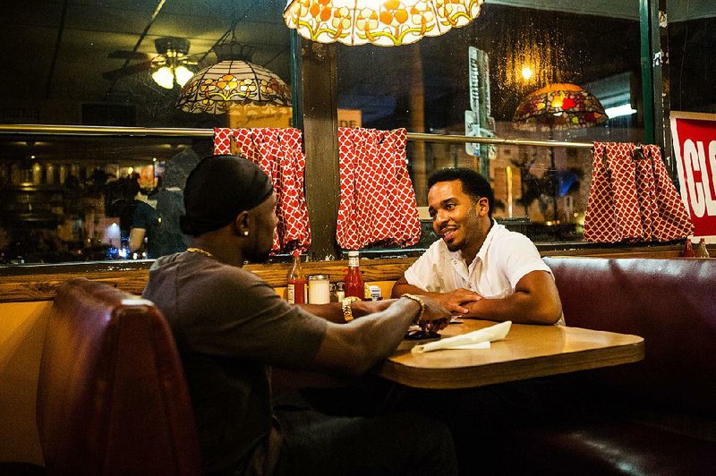 Andre Holland and Trevante Rhodes play the grown characters in Barry Jenkins’ Moonlight, which was named the best movie of 2016 by the Southeastern Film Critics Association.