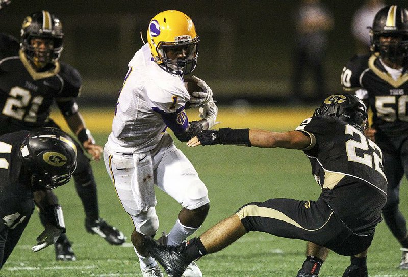 Little Rock Catholic sophomore running back Samy Johnson rushed for 357 yards and five touchdowns in a 70-56 victory over Little Rock Central on Nov. 3. For the season, he rushed for more than 1,900 yards and 20 touchdowns.