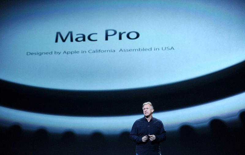 Philip Schiller, senior vice president of worldwide marketing at Apple, introduces the Mac Pro during a launch event in San Francisco on Oct. 23, 2013. 