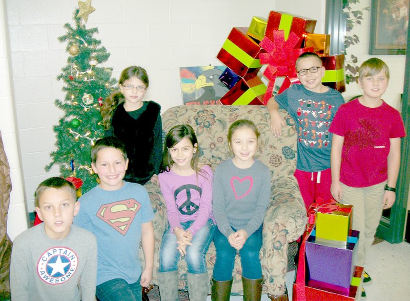 Photographs Submitted
Leaders of the month of December were announced at Blackhawk Friday at Pea Ridge Intermediate School. This group is the leader of the month for Habit III, &quot;Put First
Things First.&quot; Third-grade leaders are, from left: Mason Gartrell, Carson Hodges, Chaselynn Jacobson, Bailey Rickman, Isabella Henson, Marquez Jiminez, and Bradley Ewald.
