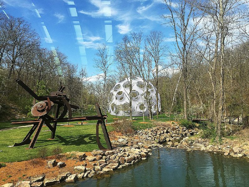 Crystal Bridges Museum of American Art is planning to permanently install the Fly’s Eye Dome, shown in this artist rendering, on the museum’s north lawn next year.
