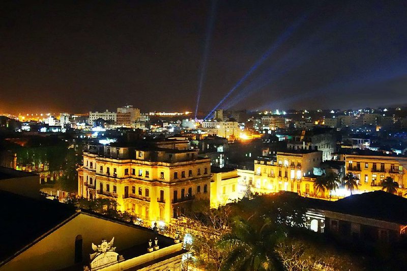 Havana’s skyline is all lit up for New Year’s Eve. 
